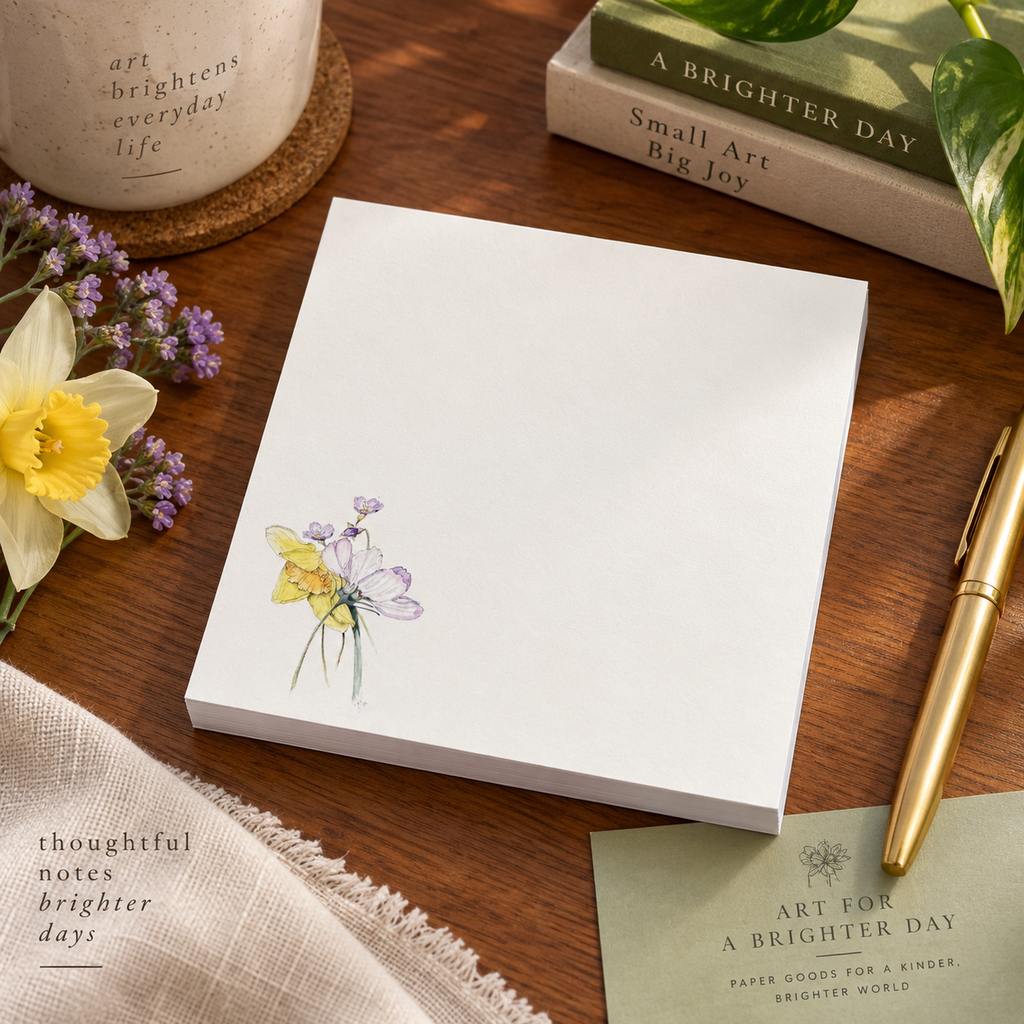Floral Notepad — 5.5" × 6" | Original Artwork