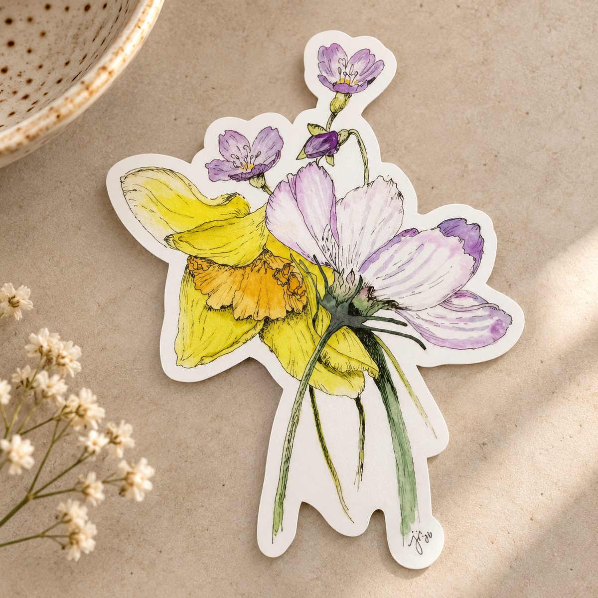 Floral Vinyl Sticker