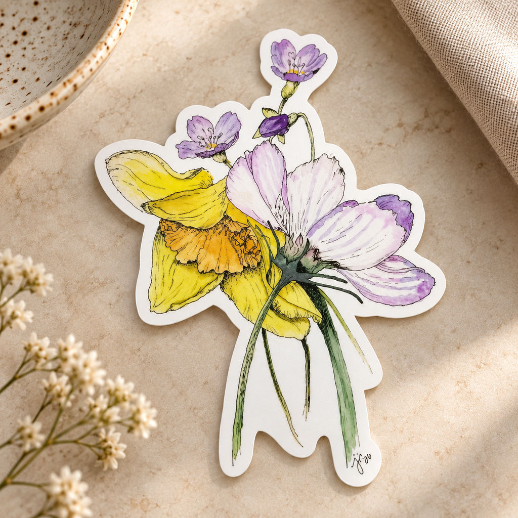 Floral Vinyl Sticker