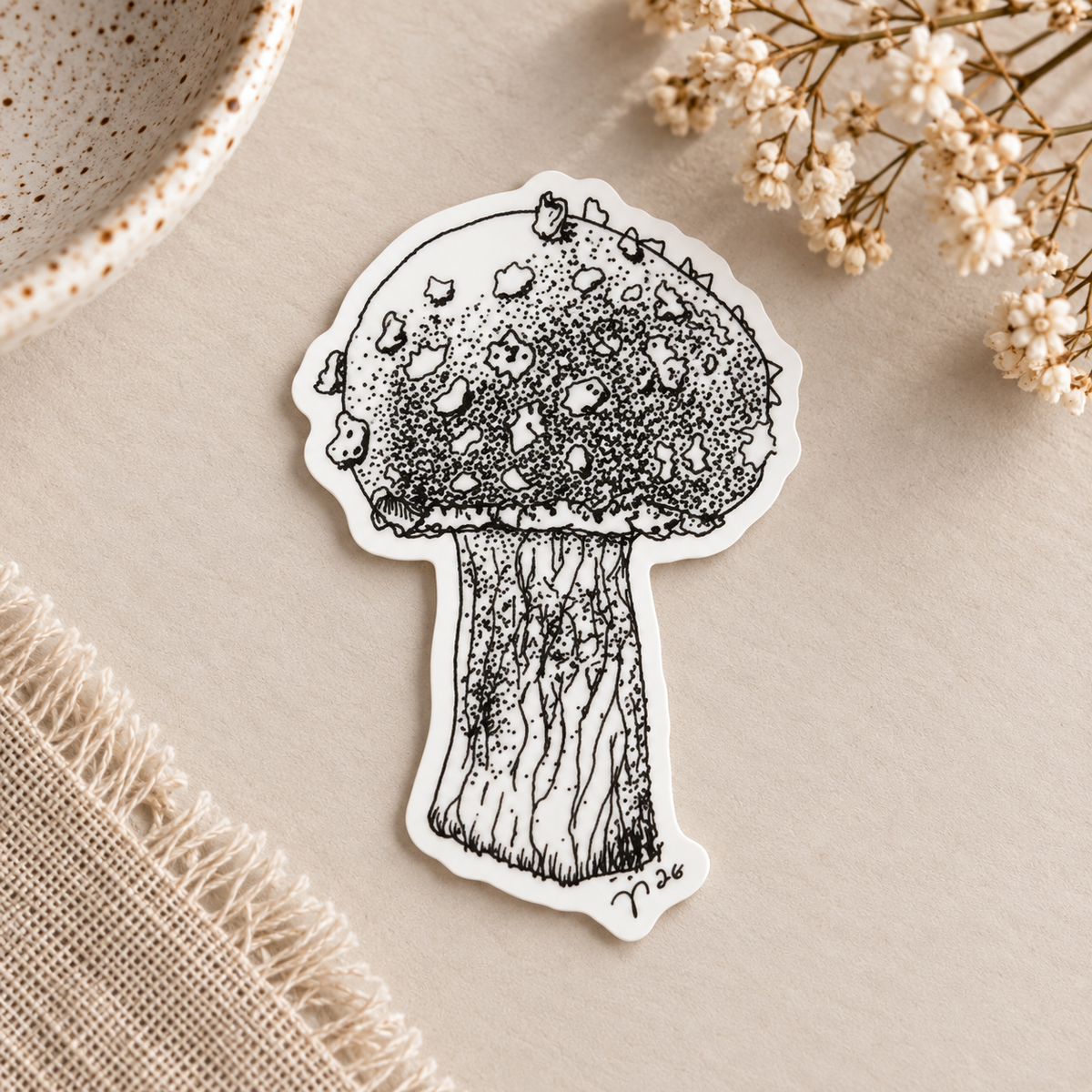 Mushroom Vinyl Sticker