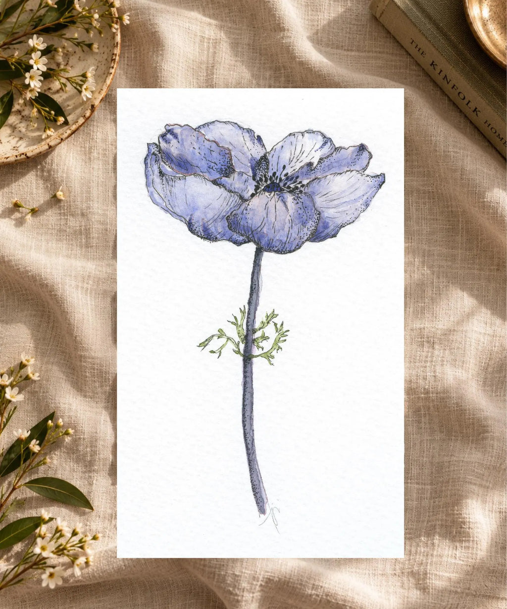 Blue Anemone Giclée Print