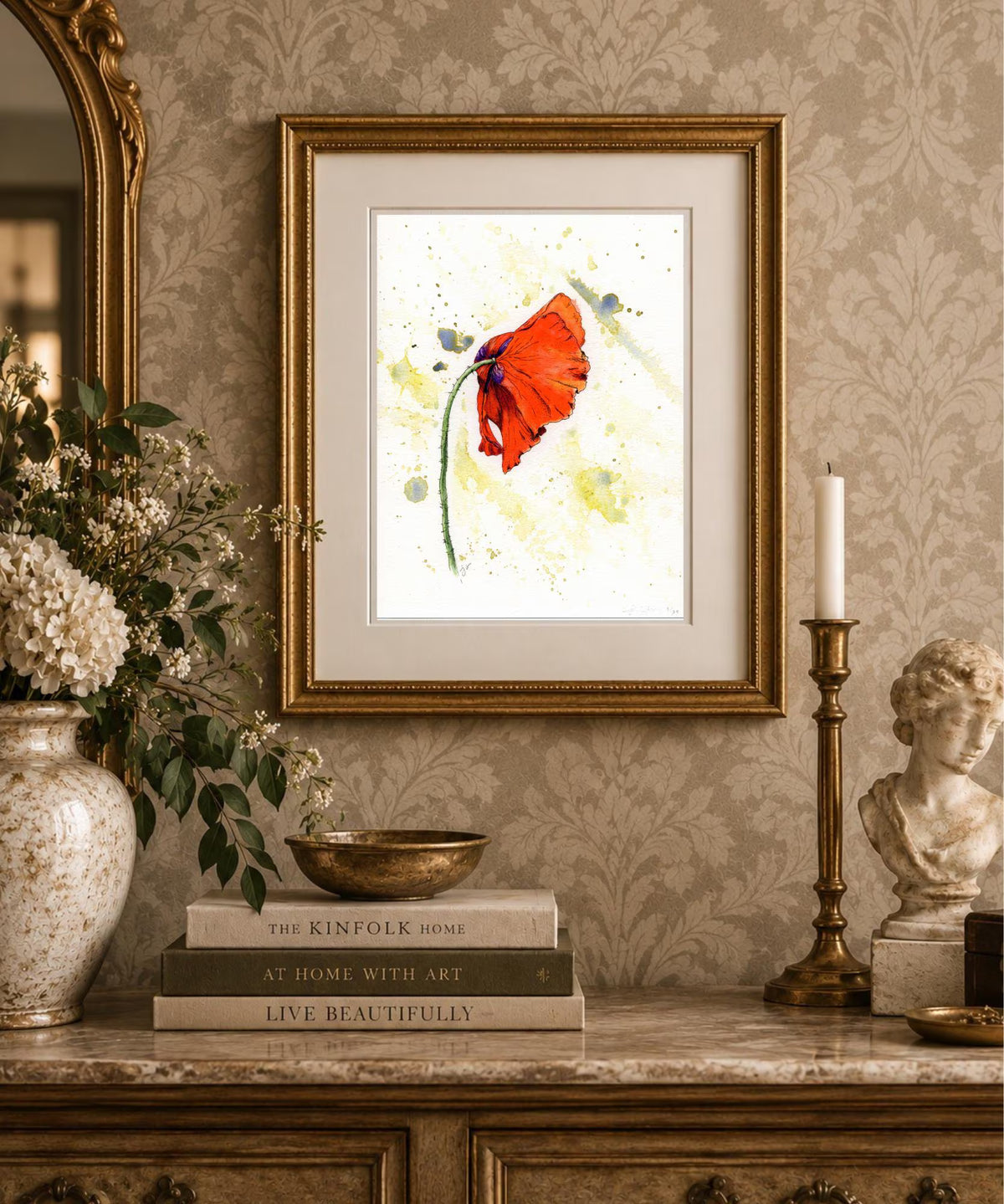 Red Poppy Limited Edition Giclée Print on William Turner Hahnemühle Paper