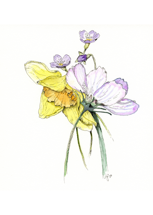 Floral Notepad — 5.5" × 6" | Original Artwork